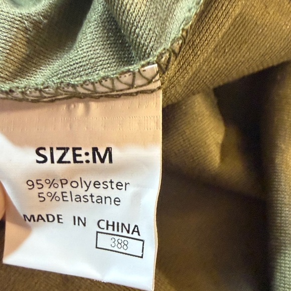 One Piece Thread & Supply Black Ribbed Top with Olive Green Skirt - Picture 3 of 7